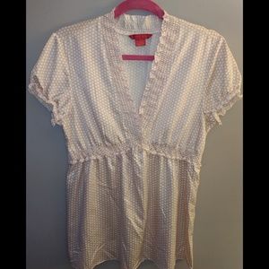 sunny Leigh pink polka dot top